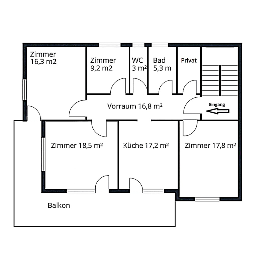 Grundriss Grundwert Apartment